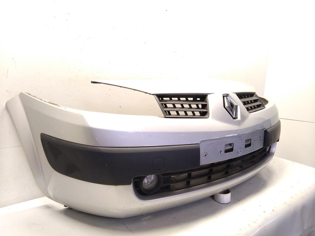 Renault Megane 2 original Sto&szlig;f&auml;nger Sto&szlig;stange vorn silber TED69 Grey BJ2005